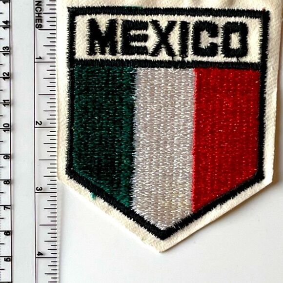 Vintage MEXICO Embroidered Flag Sew On Patch NOS - Picture 10 of 11